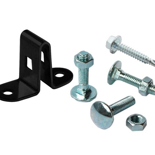 Hillfence poortpaal-aansluiting, zwart RAL 9005.