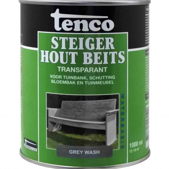 Tenco steigerhoutbeits transparant zijdeglans grey wash 1 l.