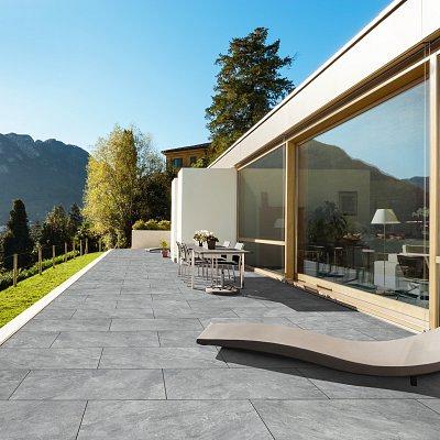 CERASUN Bergamo Azzurro 40x80x4 cm - een hoogwaardige keramische buitentegel