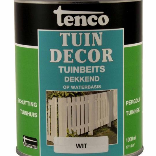 Tuindecor dekkend zijdeglans wit 1 l.