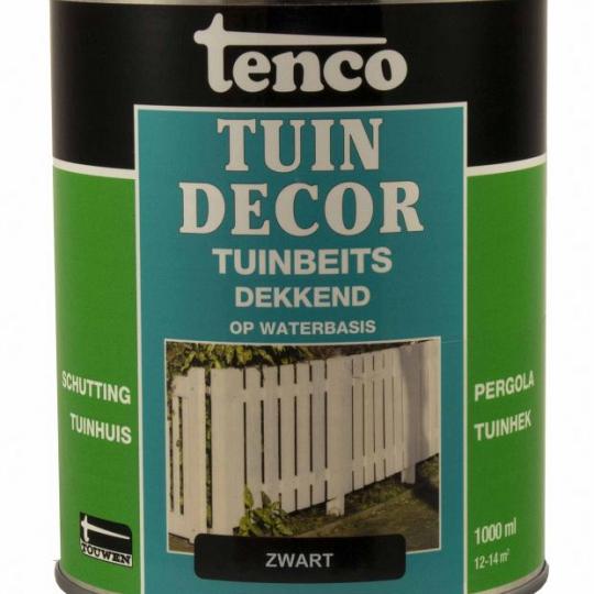 Tuindecor dekkend zijdeglans zwart 1 l.