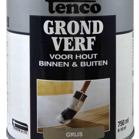 Tenco grondverf dekkend mat grijs 0.75 l.