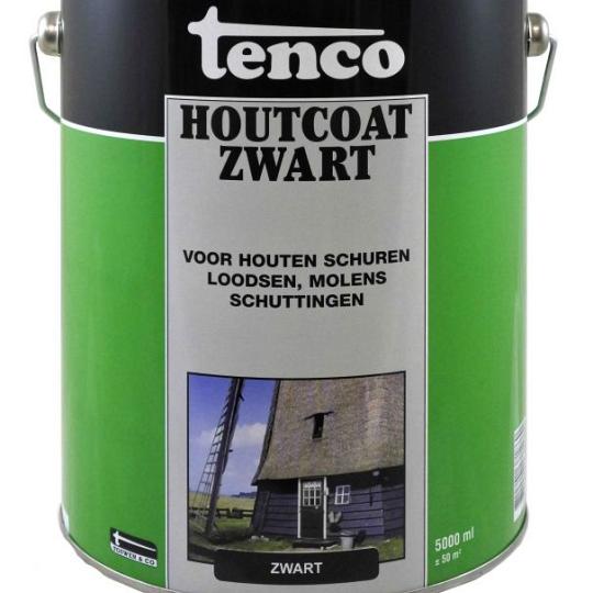 Tenco houtcoat  dekkend  zwart 5 l.