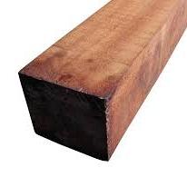 Paal 10 x 10 x 400 cm ruw hardhout – duurzaam en sterk