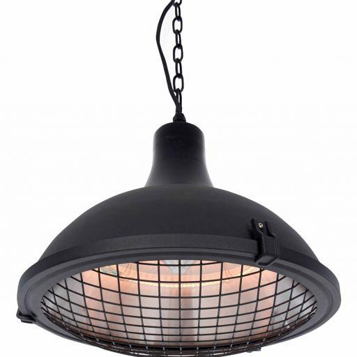 Hangende heater Tanwen zwart - industriele stijl