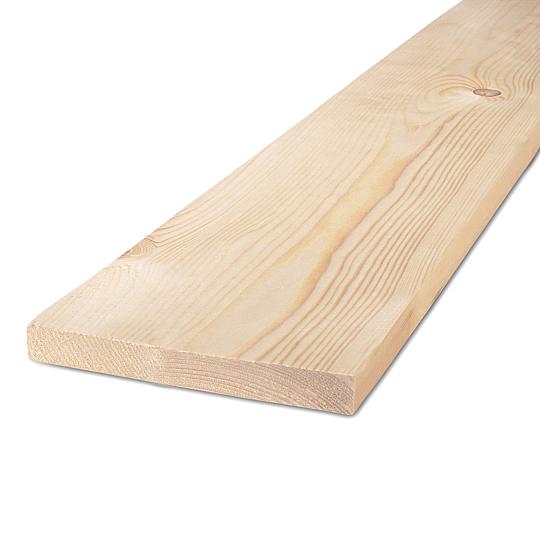 plank vuren ruw 25x275x500 zwart geimpregneerd