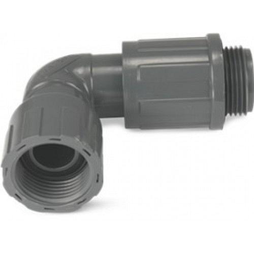 Rain Bird Koppeling PVC 1" binnendraad x wartel binnendraad x buitendraad 10bar grijs type RB1220-010