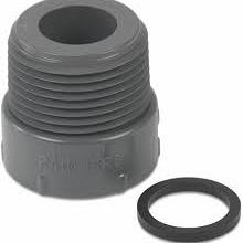 Rain Bird Koppeling PVC 1" x 3/4" buitendraad x binnendraad 10bar grijs type RB1239-131
