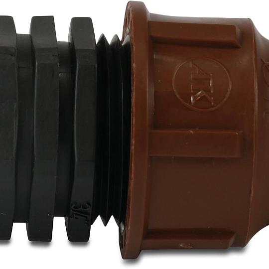 Rain Bird Overgangsstuk PP 16 mm x 3/4" lock x binnendraad bruin type BF-62-75 lock