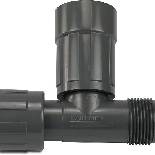 Rain Bird Verdeelstuk PVC 1" binnendraad x buitendraad x buitendraad grijs type RB1201-010 S1