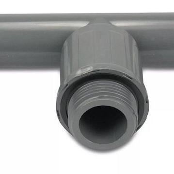 Rain Bird Verdeelstuk PVC 1" wartel binnendraad x buitendraad 10bar grijs type RB1301-010 1-groep