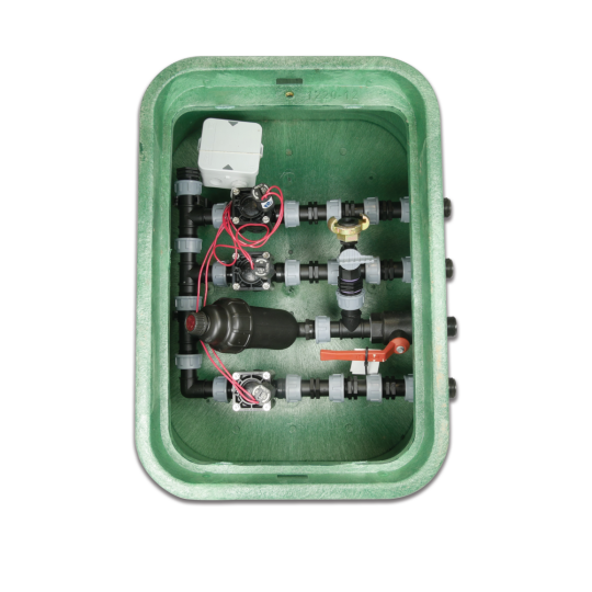 Rain Bird Voorgemonteerde hydrantput HDPE 1" buitendraad groen type 4 afsluiters