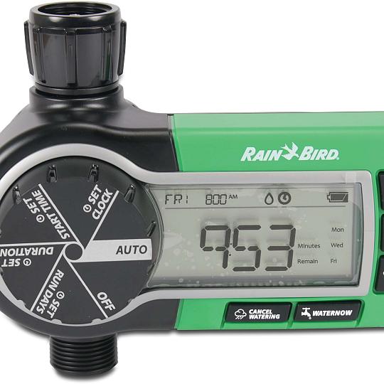 Rain Bird Watertimer kunststof 3/4" wartel binnendraad x buitendraad zwart/groen type ZA84006 (multi-language) 1 stations
