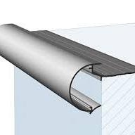 Aluminium kraaltrim buitenhoek Roval blank 45/50 mm