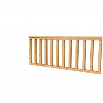 Douglas hekwerk recht type A 178,5 x 73 cm, transparant gespoten.