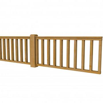 Douglas Hekwerk type D 328,5 x 73 cm, groen geïmpregneerd.