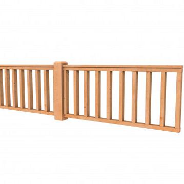 Douglas Hekwerk type D 328,5 x 73 cm, kleurloos geïmpregneerd.