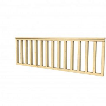 Vuren hekwerk type B 228,5 x 73 cm, kleurloos geïmpregneerd.