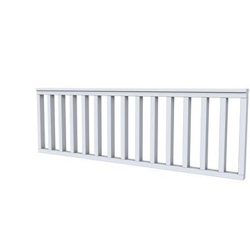 Vuren hekwerk type B 228,5 x 73 cm, lichtgrijs gespoten.