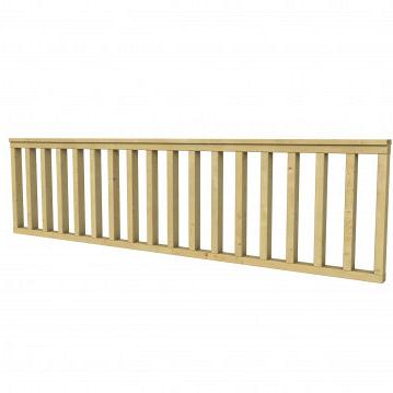 Vuren hekwerk type C 278,5 x 73 cm, groen geïmpregneerd.