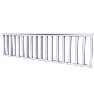 Vuren hekwerk type C 278,5 x 73 cm, lichtgrijs gespoten.