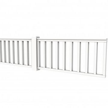 Vuren Hekwerk type D 328,5 x 73 cm, wit gespoten.