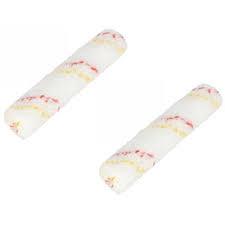 vachtroller microfiber rood/gele draad 2 st.