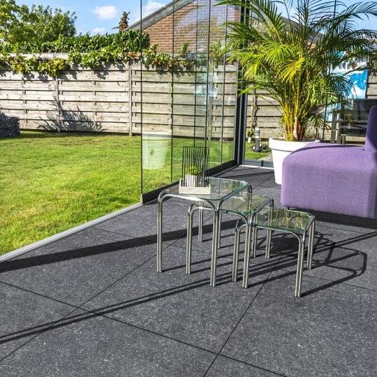 CERASUN Belgium Blue Dark 60x60x4 cm - een hoogwaardige keramische buitentegel