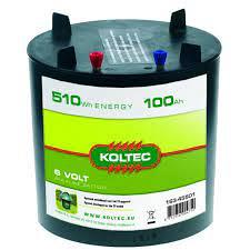 Batterij 6 Volt-510 Wh rond 100 Ah, alkaline