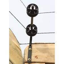 Isolatorsteunen incl. 2 isolatoren & montage schroeven, voor o.a. schuttingen