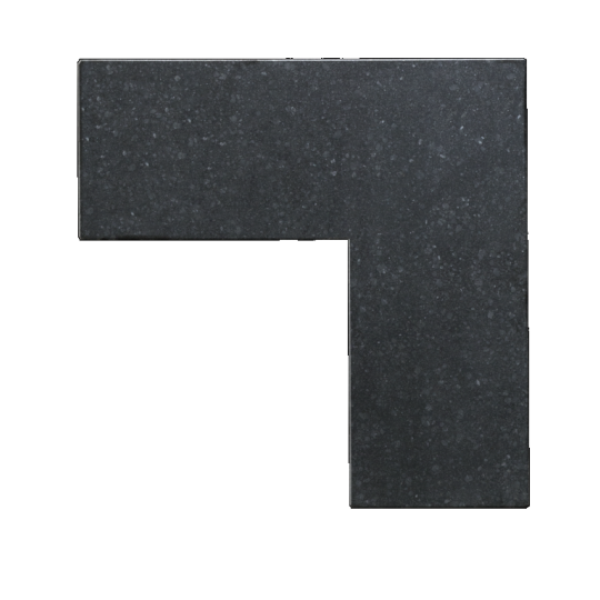 *HOEK NERO ELEGANTO LINEA 50/25X50/25X3