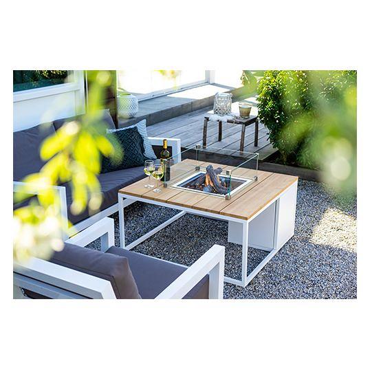 Cosiloft 100 white frame / teak top