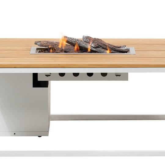 Cosiloft 120 white frame / teak top