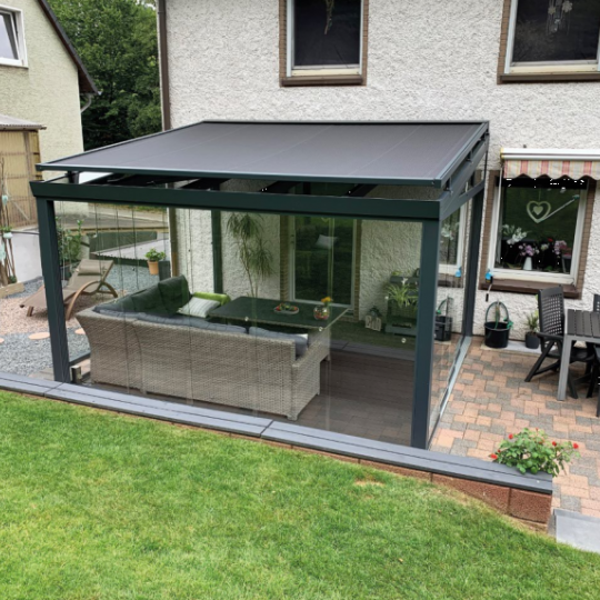 boven / opbouw dak zonwering / doek Trend 350 (Ral****) 300x300