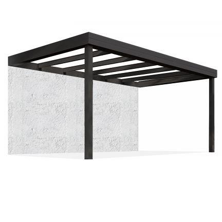 Overkapping Flatroof Version A Met vierkant overstek 400x300 glas (Ral*)