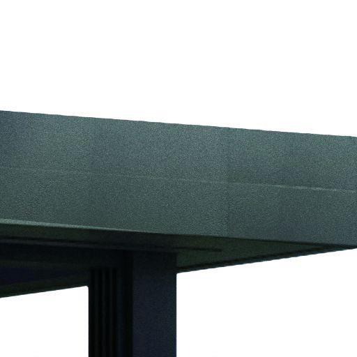 Flatroof Version A Met vierkant overstek 400x300 glas (Ral*)