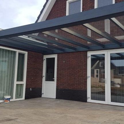 Overkapping Flatroof Version B Zonder overstek 300x400 glas (Ral*)