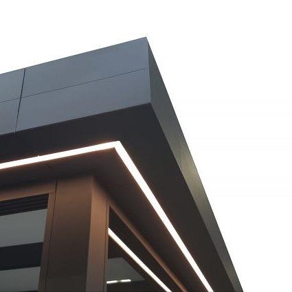 Flatroof Version D Met vierkant overstek 500x350 glas (Ral*)