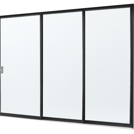 glasschuifwand systeem enkel  Modular 10 mm 200/250cm Ral** Plus