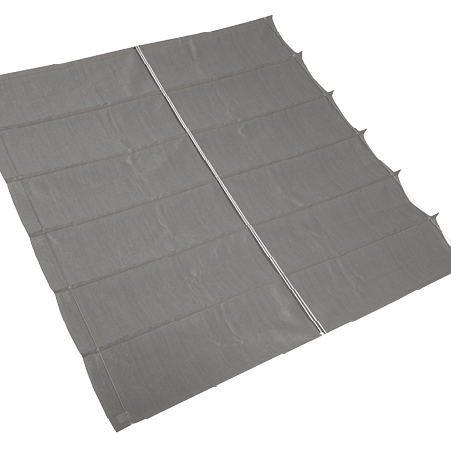 Harmonica zon doek, B 3,7 m L 3,7 m Sand/antraciet/wit