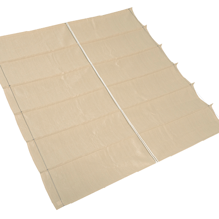 Harmonica zon doek, B 3,7 m L 3,7 m Sand/antraciet/wit