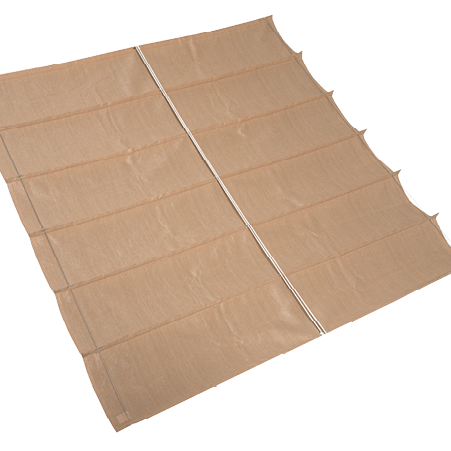 Harmonica zon doek, B 3,7 m L 3,7 m Sand/antraciet/wit