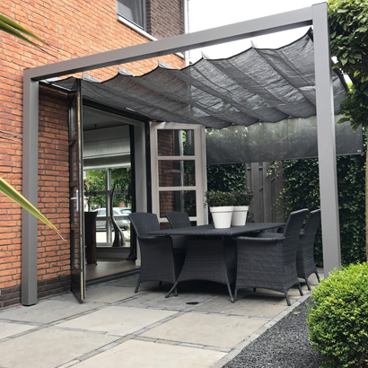 Nesling Pergola wit (RAL**) 319x319 zonder doek