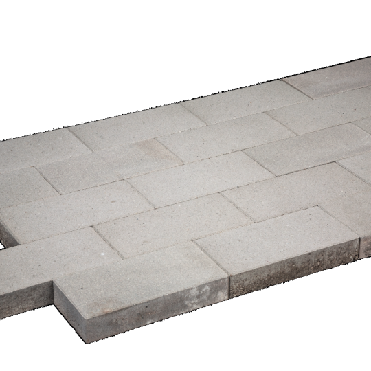 Tuintegel 15x30x5 cm Grijs met mini facet – klein formaat, groot effect