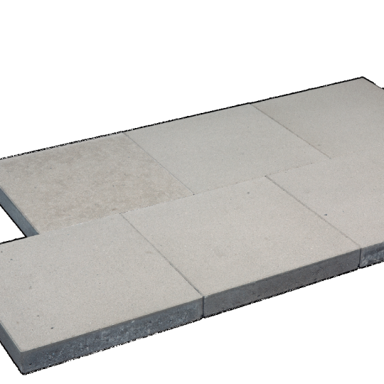 Tuintegel 40x40x5 cm Grijs met mini facet – vierkante tegel met een tijdloze uitstraling