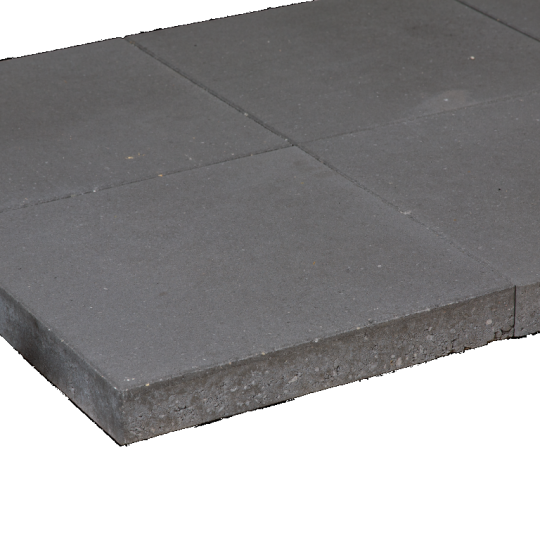 Tuintegel 40x40x5 cm Zwart met mini facet – moderne eenvoud in een krachtig formaat