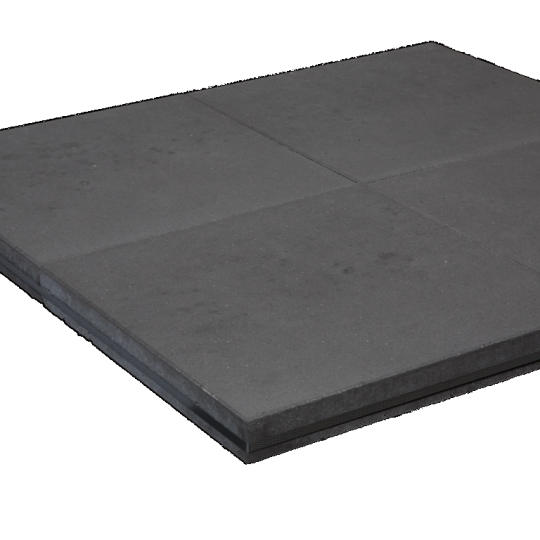 Tuintegel 50x50x5 cm Zwart met mini facet – robuuste tegel met moderne elegantie