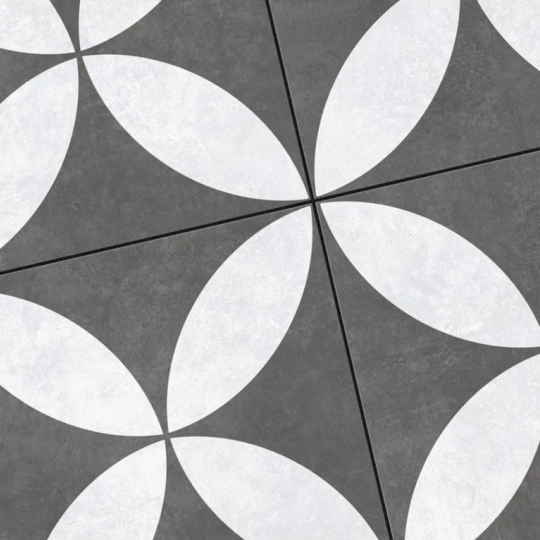 CERASUN Flower Deco 60x60x4 cm - een hoogwaardige keramische buitentegel