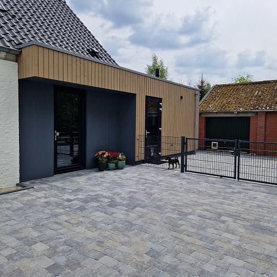 Stonique trommel 21x14x7 cm grijs/zwart