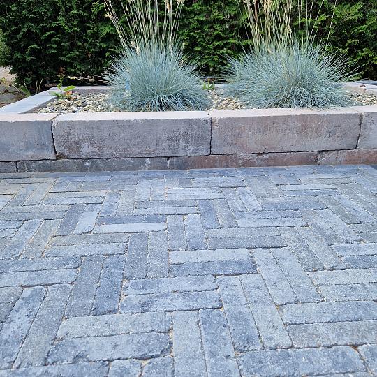 Stonique trommel waalformaat 7 cm grijs/zwart